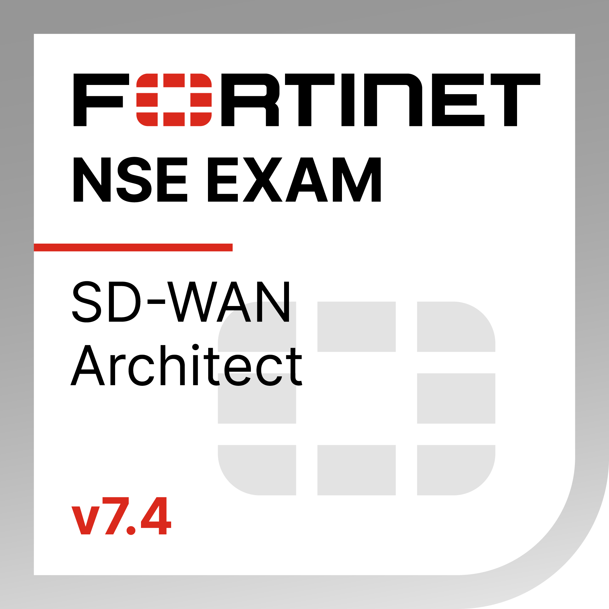 SD-WAN 7.4 Architect exam badge